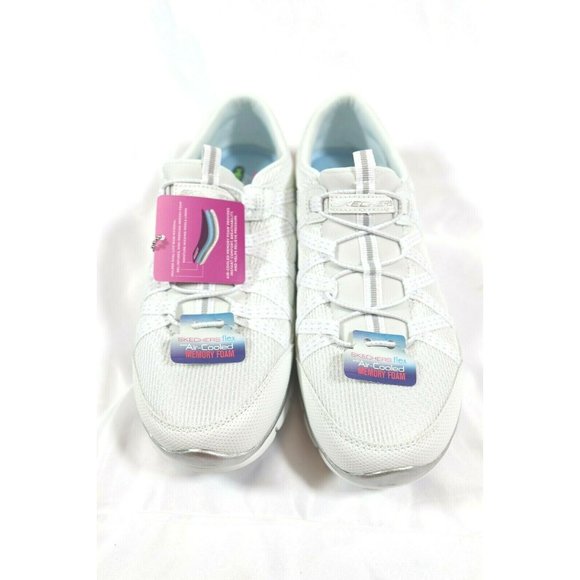 Skechers Womens Gratis Strolling White Silver - Picture 7 of 7